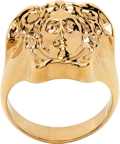 chained medusa ring versace|versace medusa ring for sale.